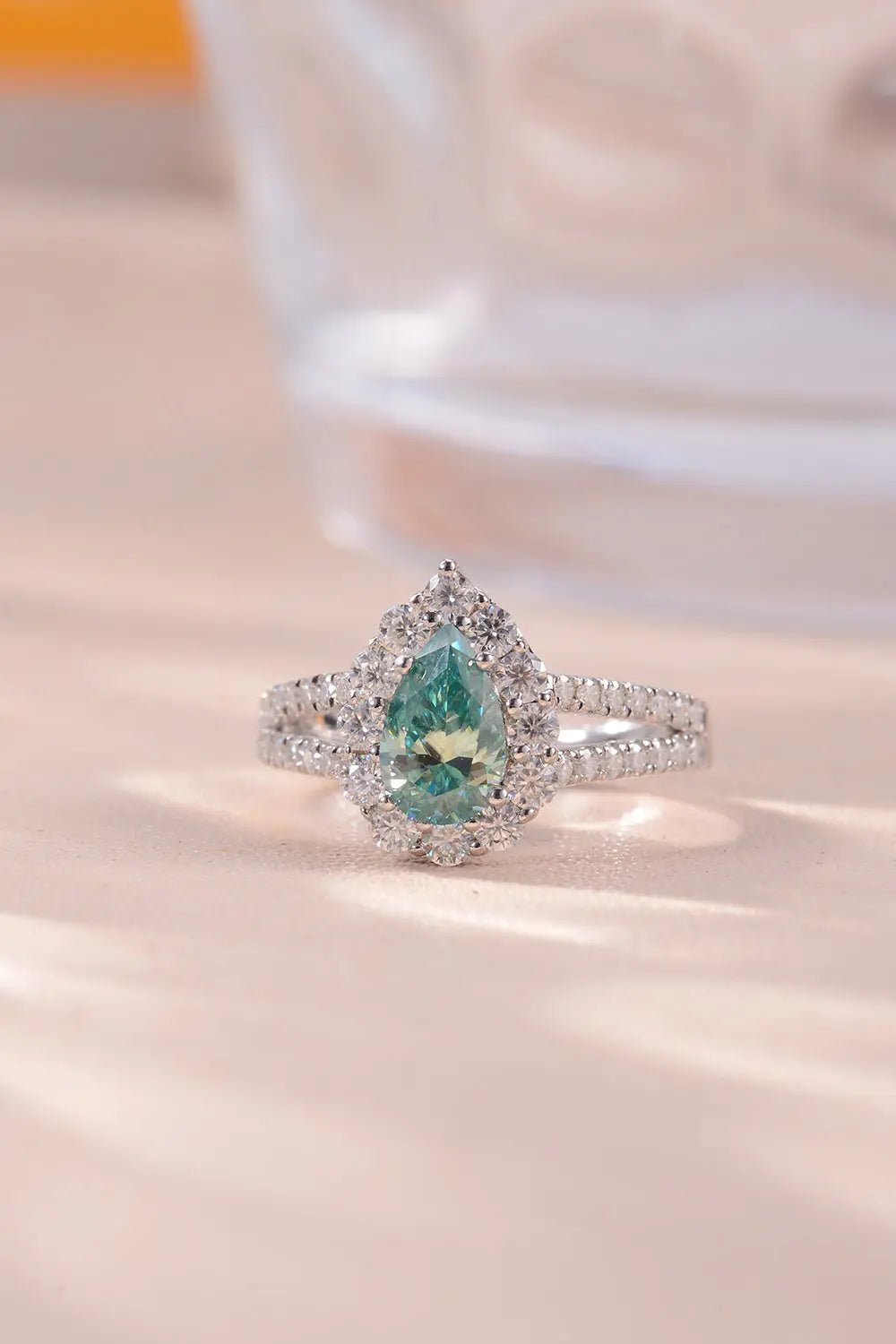 Lovcia 1 Carat Moissanite 925 Sterling Silver Ring-Rings-Teal-4.5-Teal