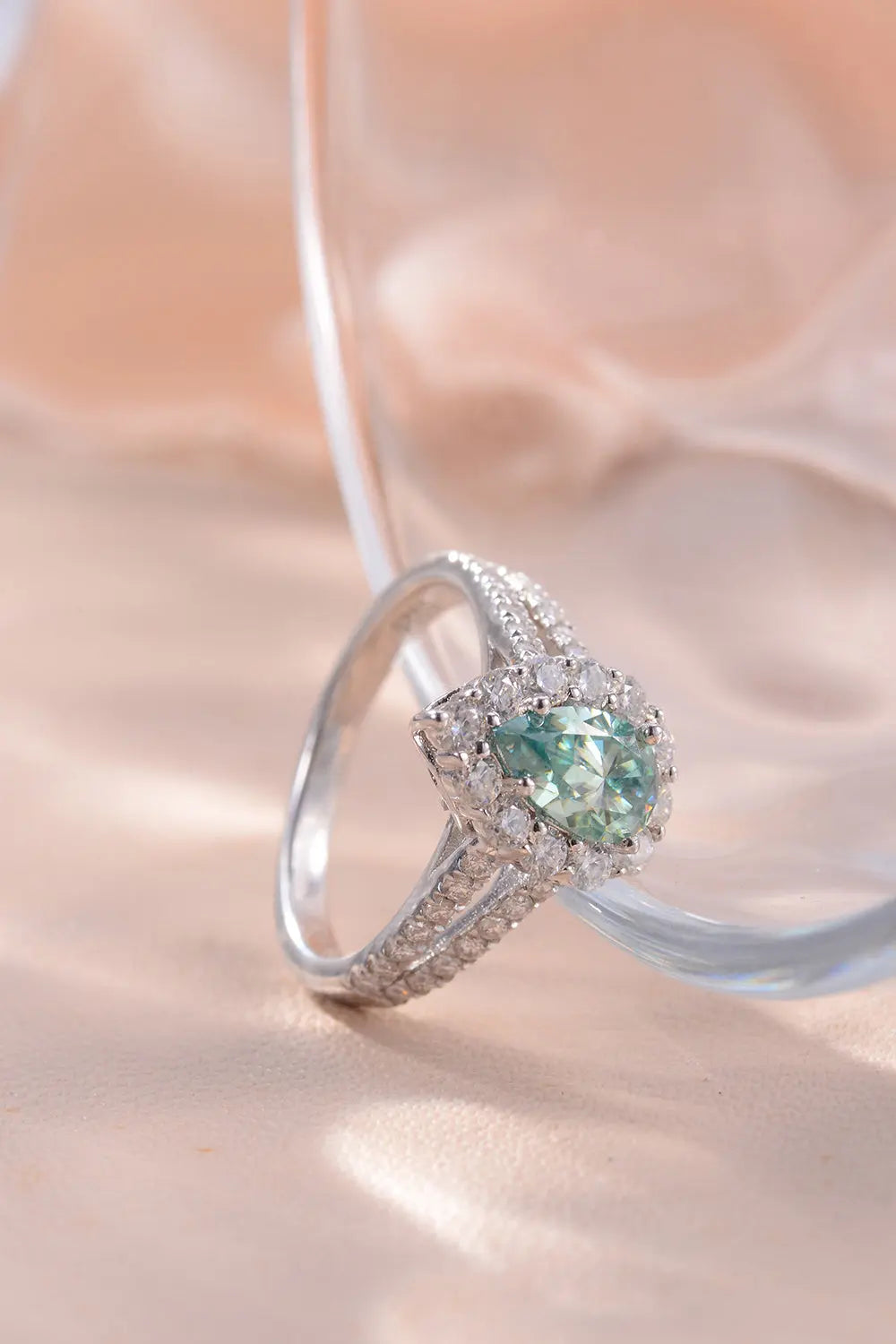 Lovcia 1 Carat Moissanite 925 Sterling Silver Ring-Rings-Teal-4.5-Teal