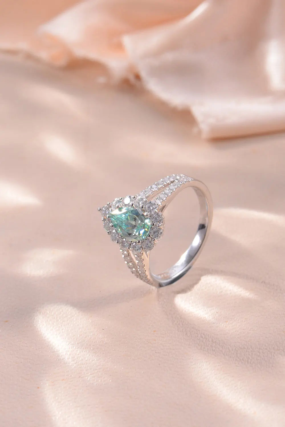 Lovcia 1 Carat Moissanite 925 Sterling Silver Ring-Rings-Teal-4.5-Teal