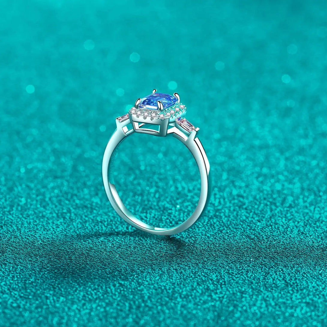 Lovcia 1 Carat Moissanite 925 Sterling Silver Ring-Rings-White-4-White