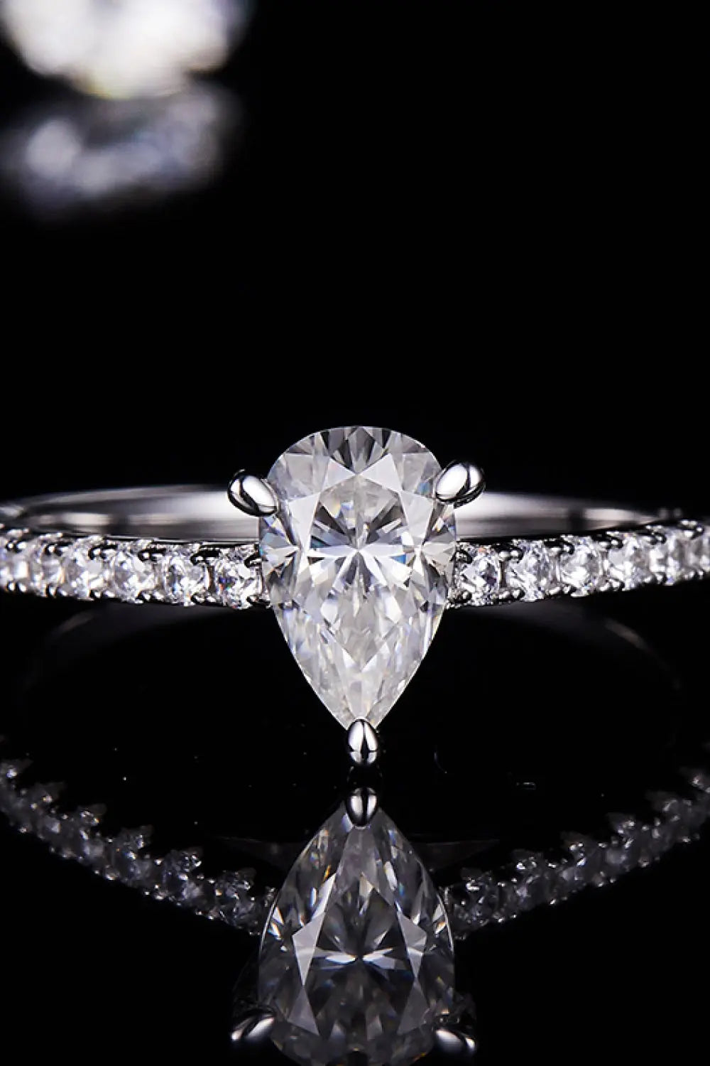 Lovcia 1 Carat Moissanite 925 Sterling Silver Side Stone Ring-Rings-Silver-4.5-Silver