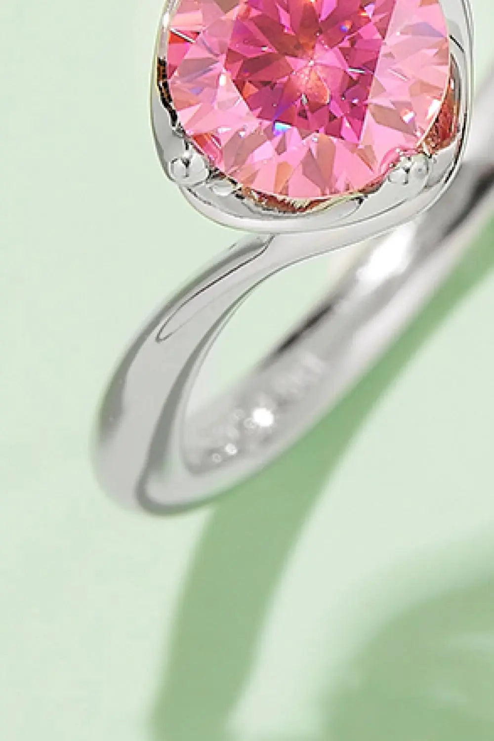 Lovcia 1 Carat Moissanite 925 Sterling Silver Solitaire Ring-Rings-Deep Rose-4.5-Deep Rose