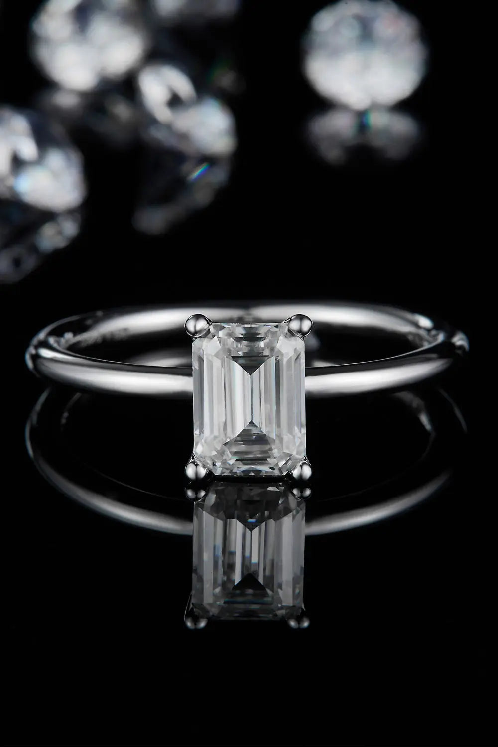 Lovcia 1 Carat Moissanite 925 Sterling Silver Solitaire Ring-Rings-Round-4.5-Round