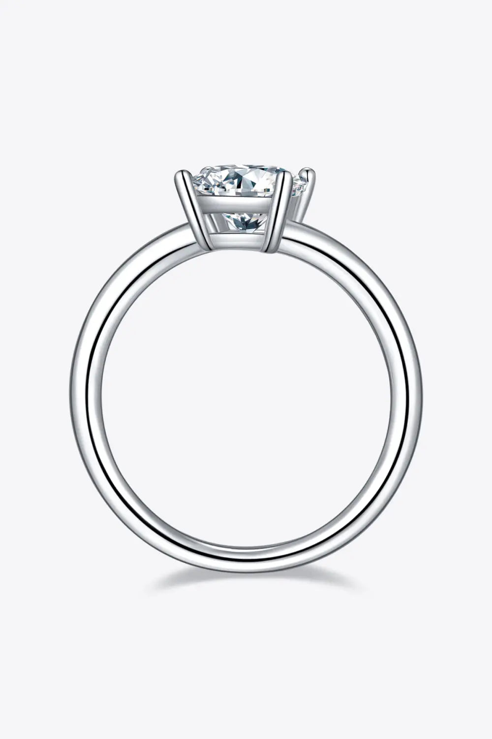 Lovcia 1 Carat Moissanite 925 Sterling Silver Solitaire Ring-Rings-Round-4.5-Round