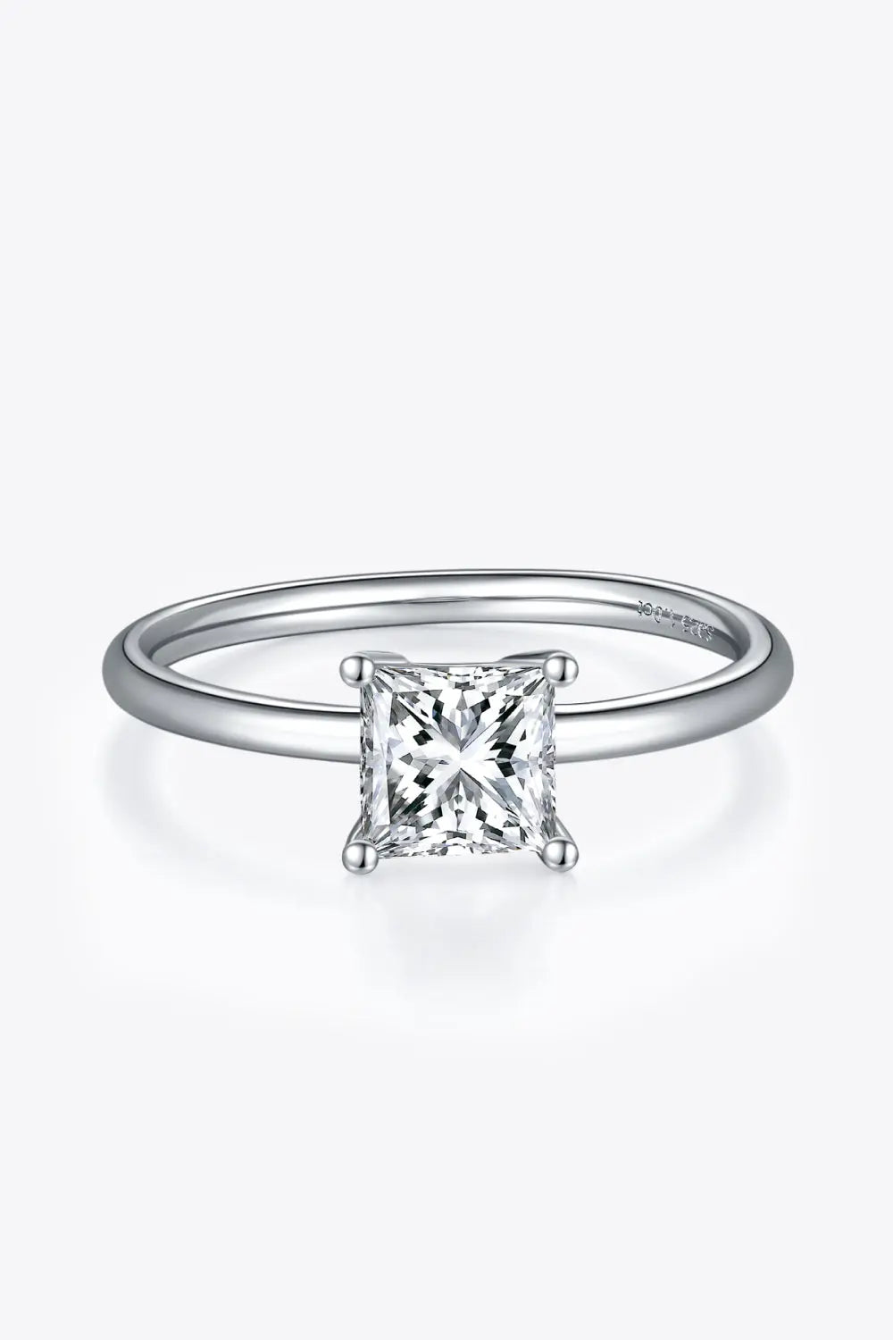 Lovcia 1 Carat Moissanite 925 Sterling Silver Solitaire Ring-Rings-Round-4.5-Round