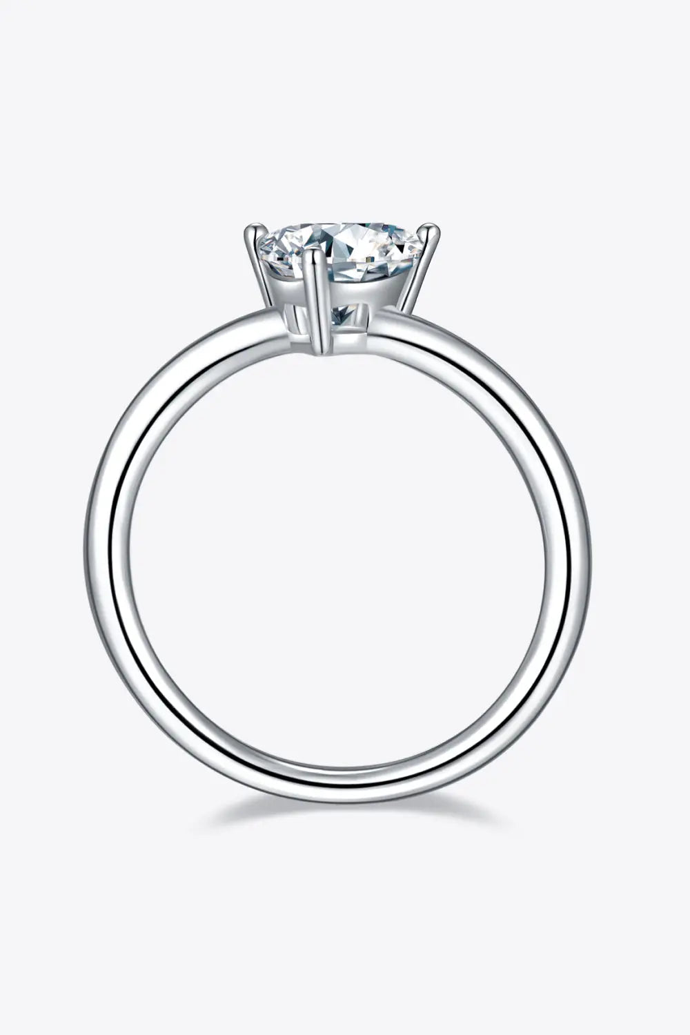Lovcia 1 Carat Moissanite 925 Sterling Silver Solitaire Ring-Rings-Round-4.5-Round