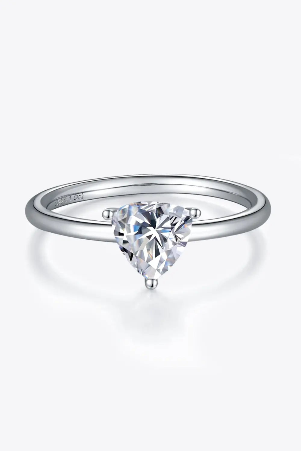 Lovcia 1 Carat Moissanite 925 Sterling Silver Solitaire Ring-Rings-Round-4.5-Round