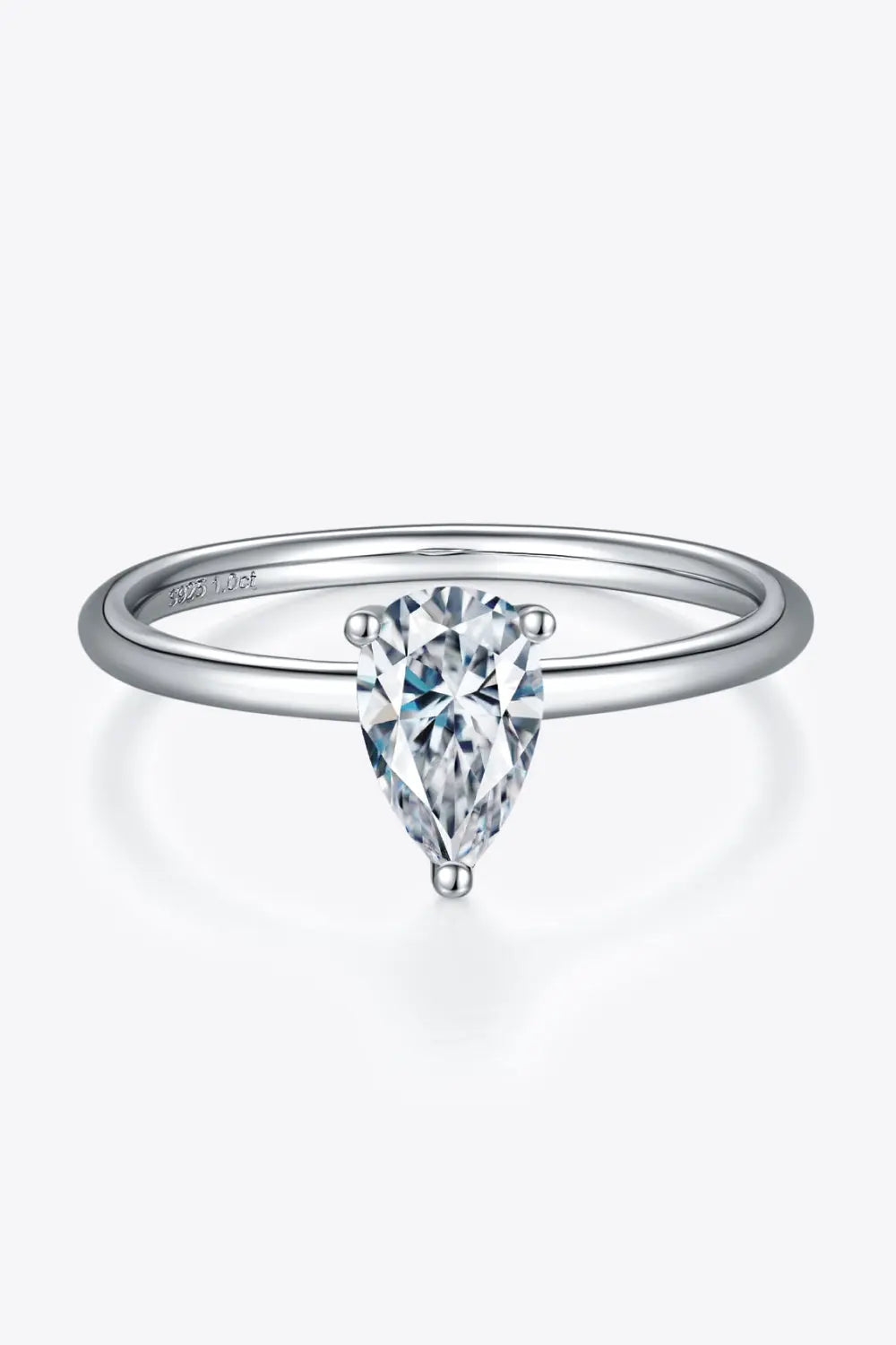 Lovcia 1 Carat Moissanite 925 Sterling Silver Solitaire Ring-Rings-Round-4.5-Round