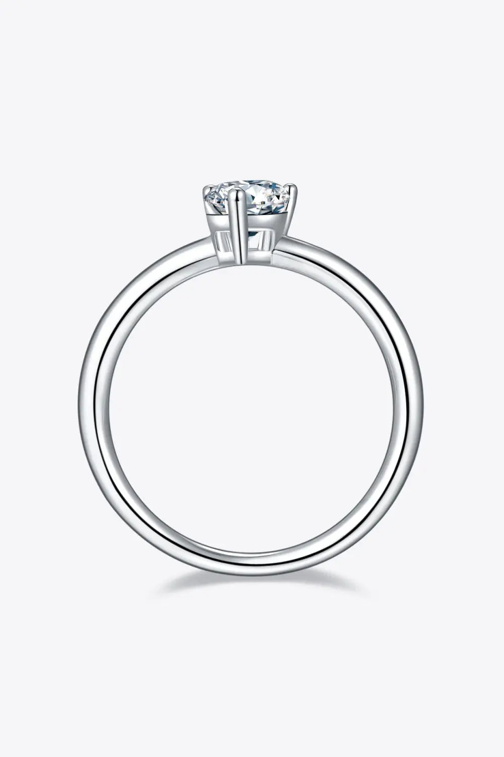 Lovcia 1 Carat Moissanite 925 Sterling Silver Solitaire Ring-Rings-Round-4.5-Round