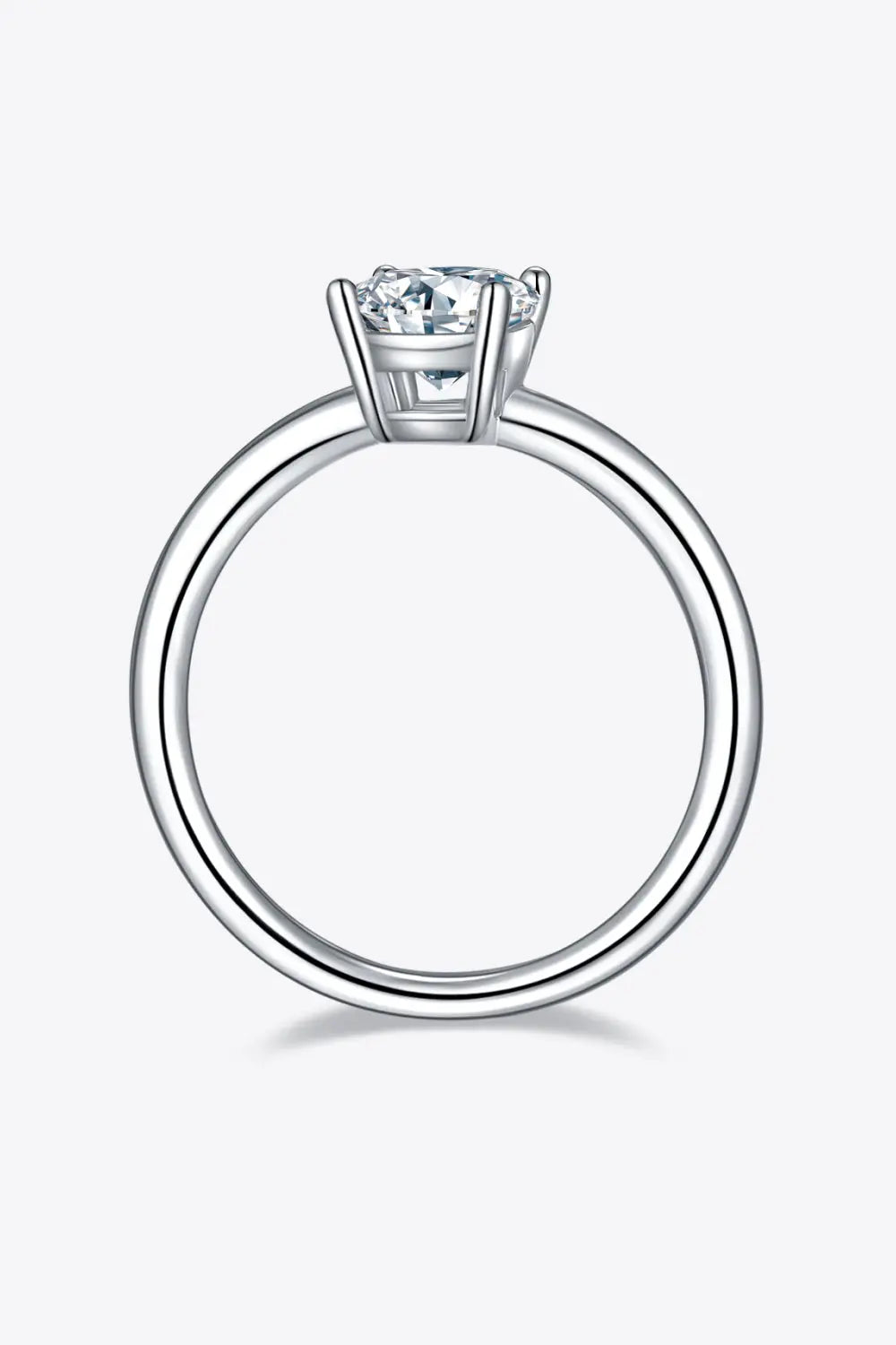 Lovcia 1 Carat Moissanite 925 Sterling Silver Solitaire Ring-Rings-Round-4.5-Round