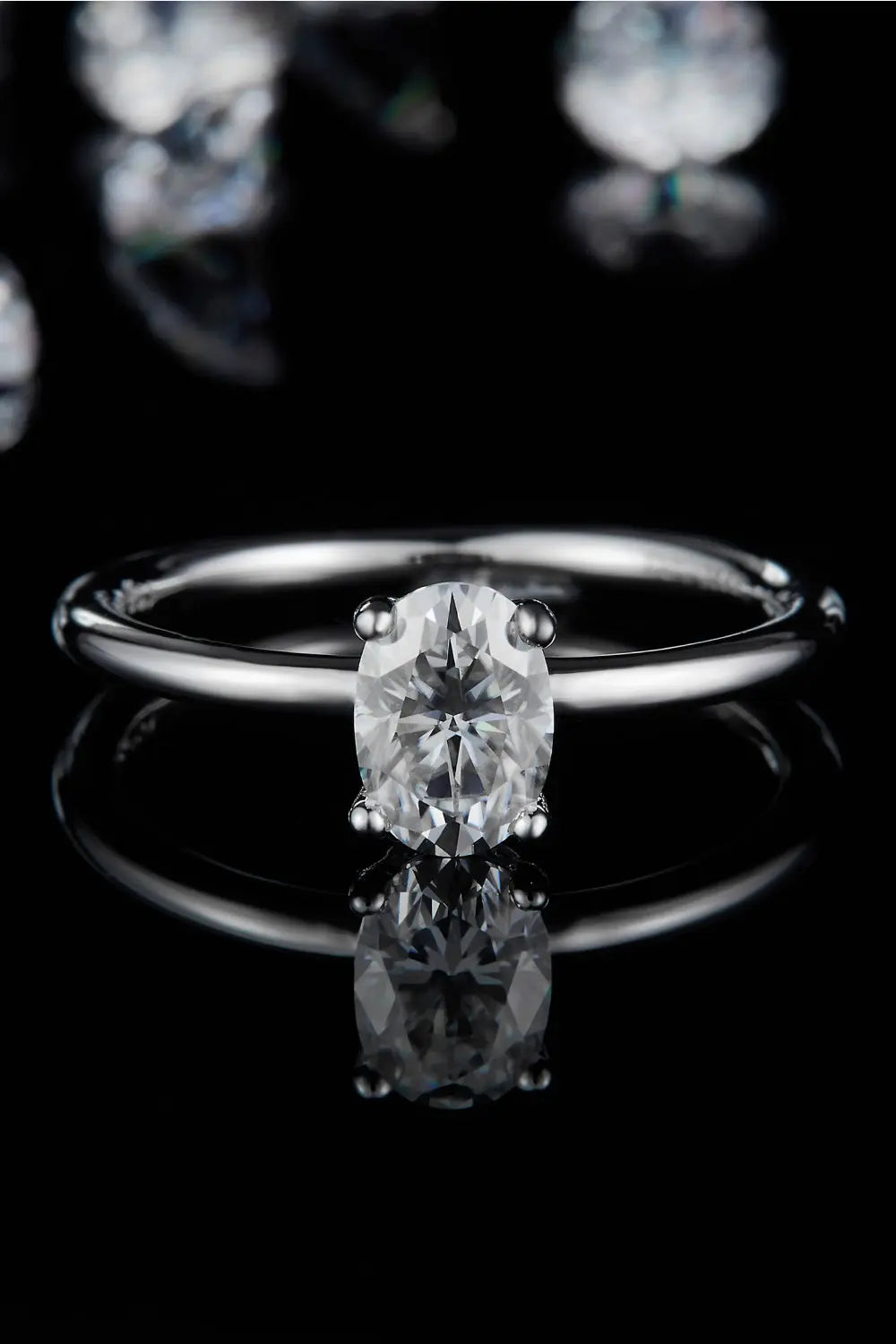 Lovcia 1 Carat Moissanite 925 Sterling Silver Solitaire Ring-Rings-Round-4.5-Round