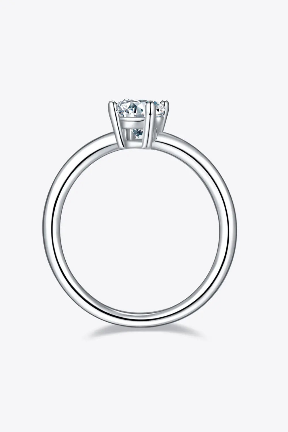 Lovcia 1 Carat Moissanite 925 Sterling Silver Solitaire Ring-Rings-Round-4.5-Round