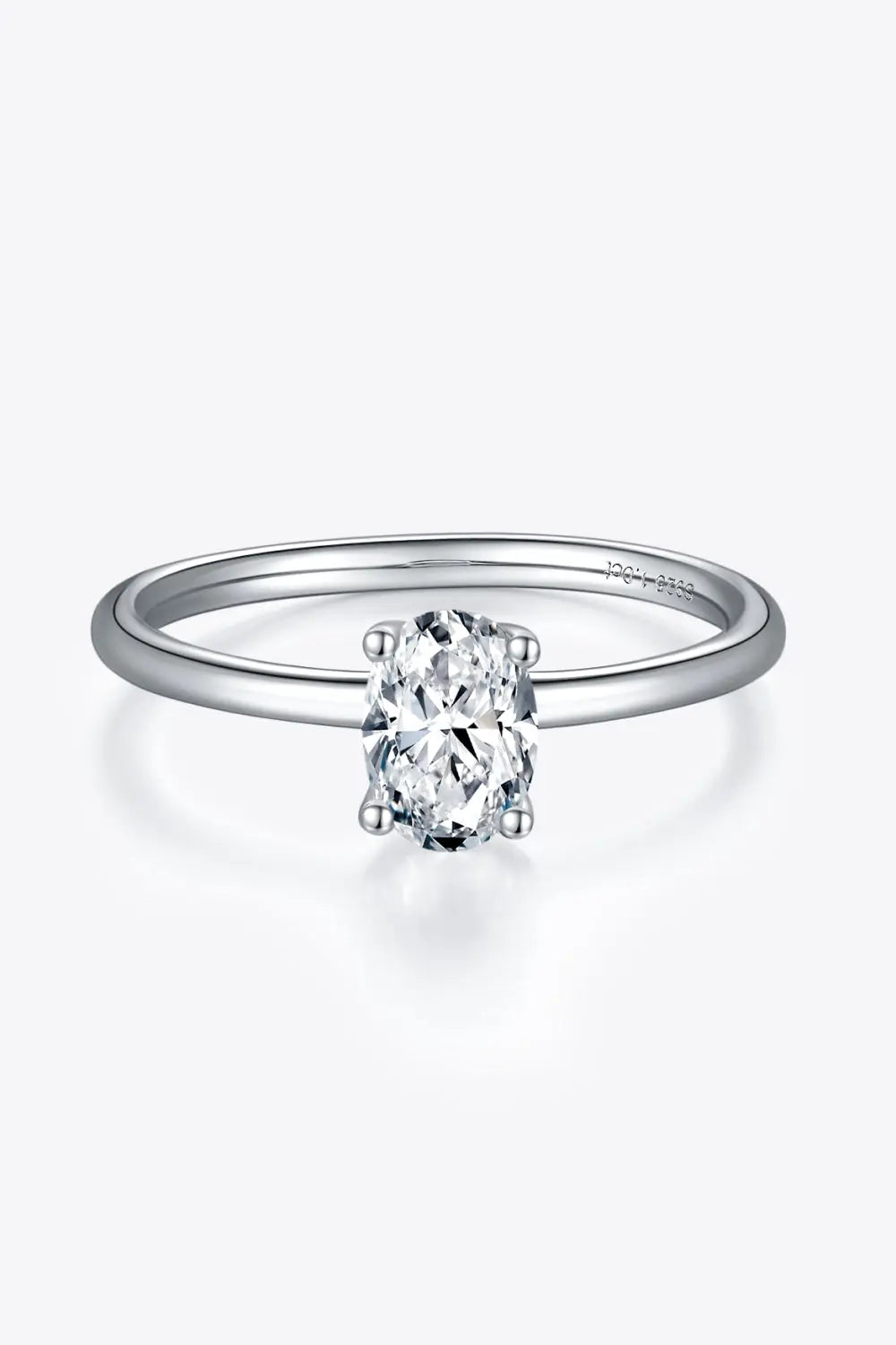 Lovcia 1 Carat Moissanite 925 Sterling Silver Solitaire Ring-Rings-Round-4.5-Round