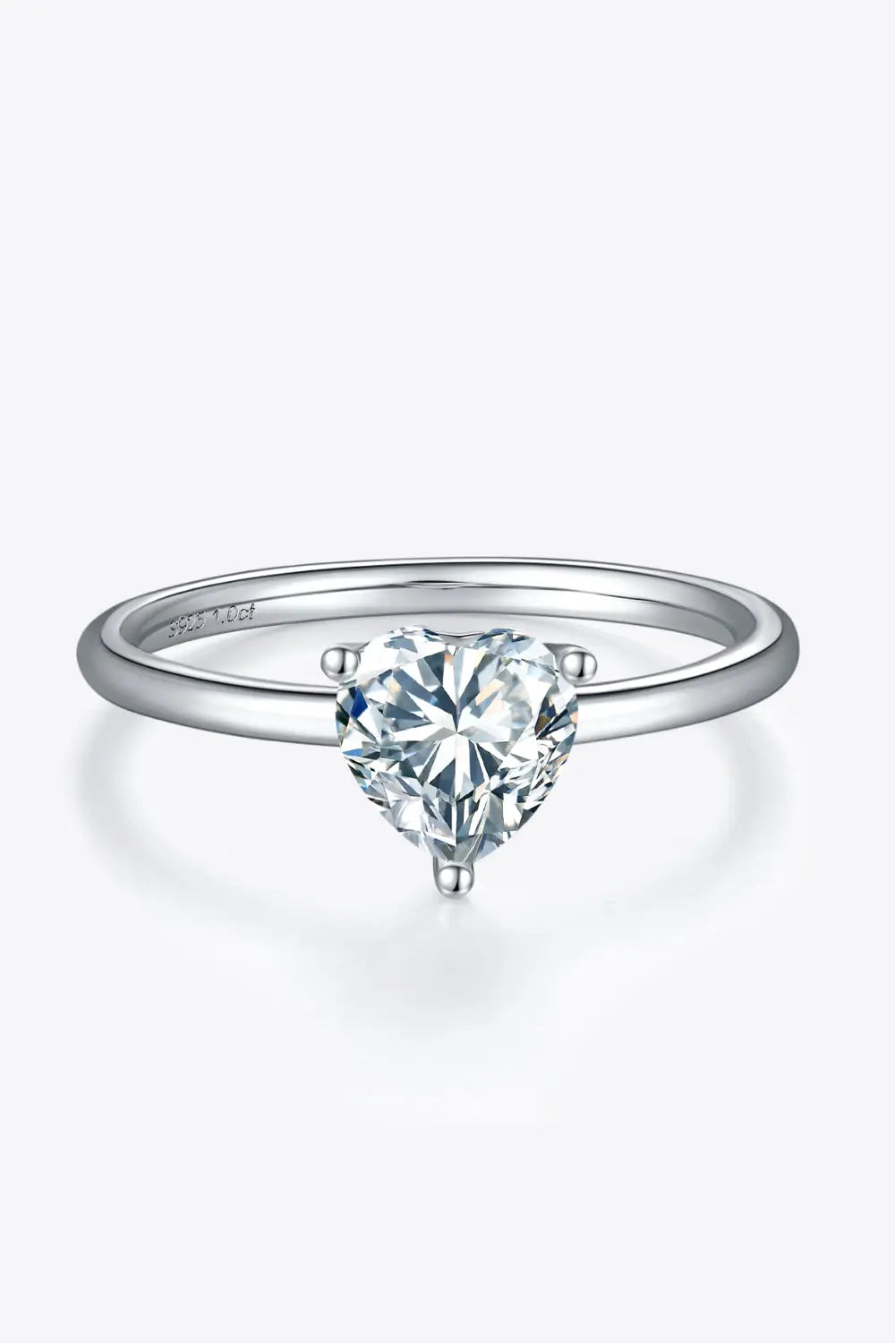 Lovcia 1 Carat Moissanite 925 Sterling Silver Solitaire Ring-Rings-Round-4.5-Round