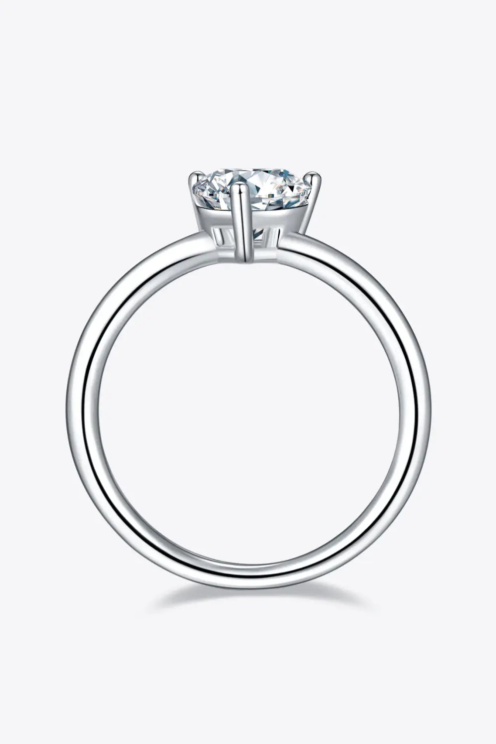 Lovcia 1 Carat Moissanite 925 Sterling Silver Solitaire Ring-Rings-Round-4.5-Round