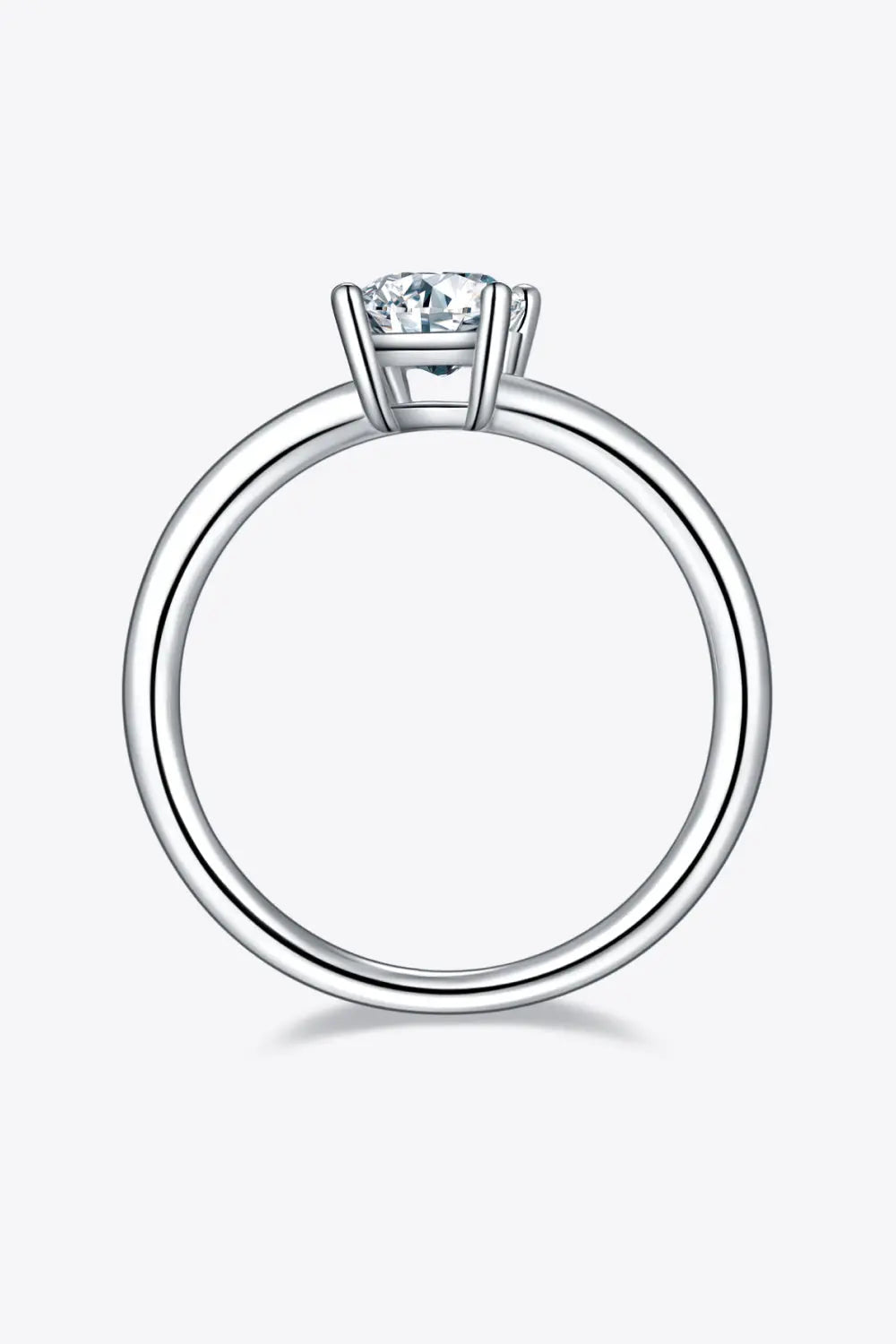 Lovcia 1 Carat Moissanite 925 Sterling Silver Solitaire Ring-Rings-Round-4.5-Round