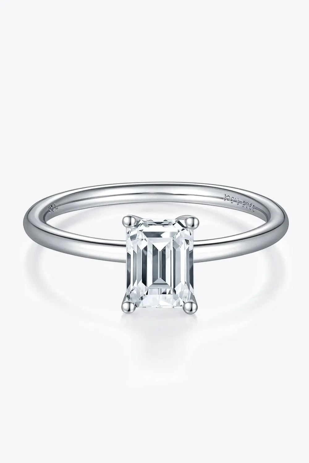 Lovcia 1 Carat Moissanite 925 Sterling Silver Solitaire Ring-Rings-Round-4.5-Round