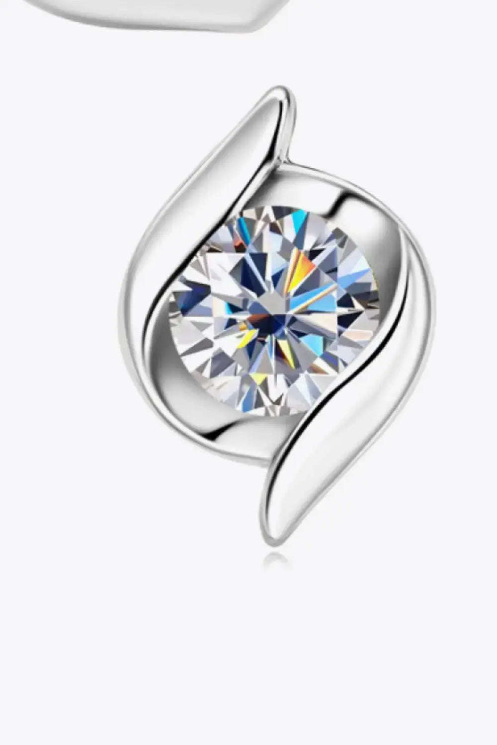 Lovcia 1 Carat Moissanite 925 Sterling Silver Stud Earrings-Earrings-Gold-One Size-Gold