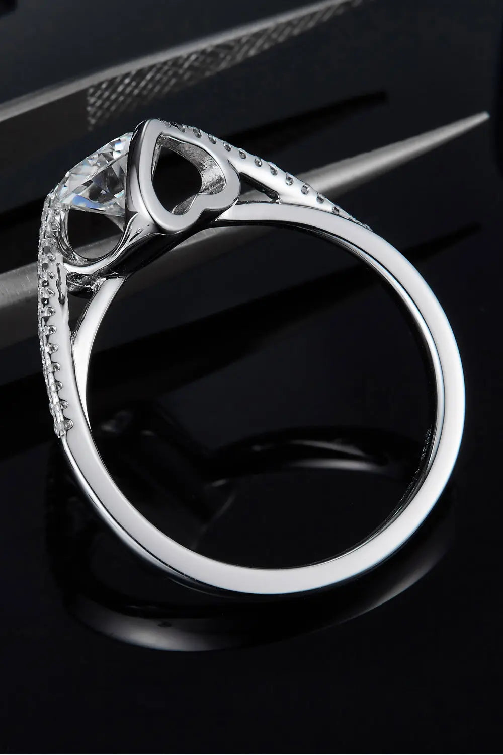 Lovcia 1 Carat Moissanite 925 Sterling Silver Twisted Ring-Rings-Silver-4.5-Silver