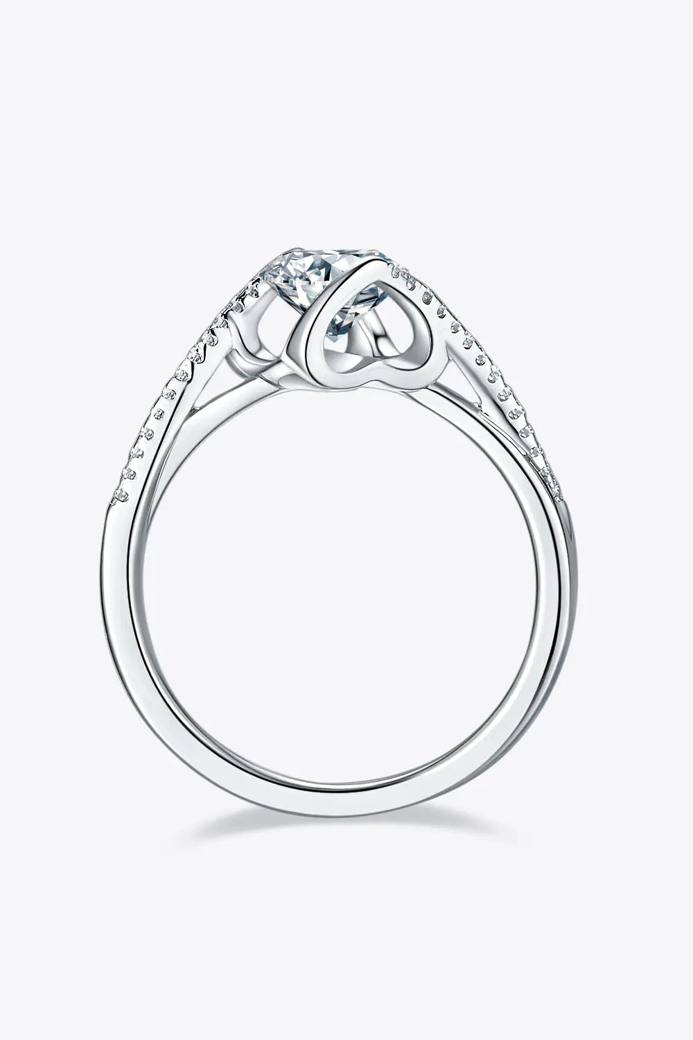 Lovcia 1 Carat Moissanite 925 Sterling Silver Twisted Ring-Rings-Silver-4.5-Silver