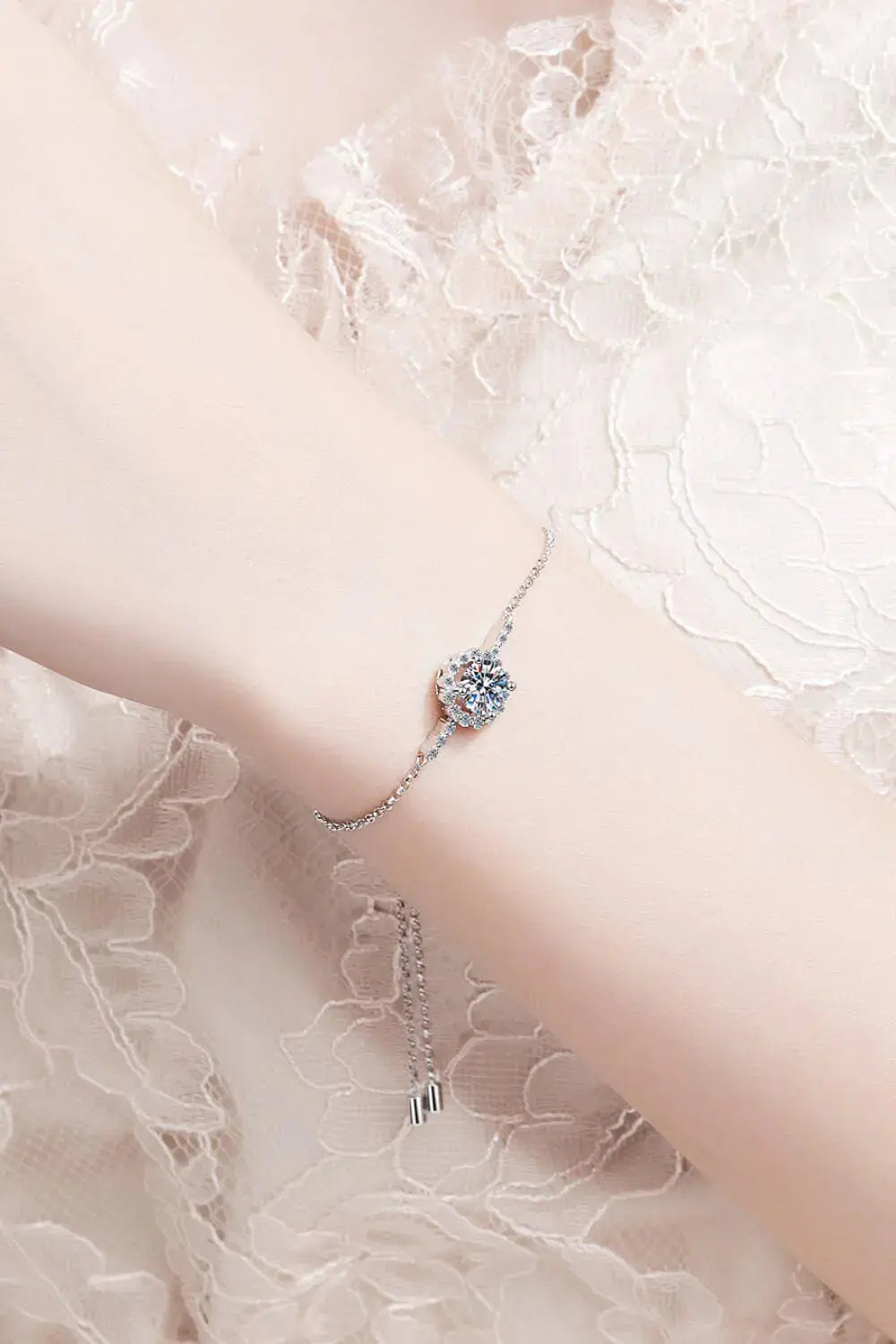 Lovcia 1 Carat Moissanite Chain Bracelet-Bracelets-Silver-One Size-Silver