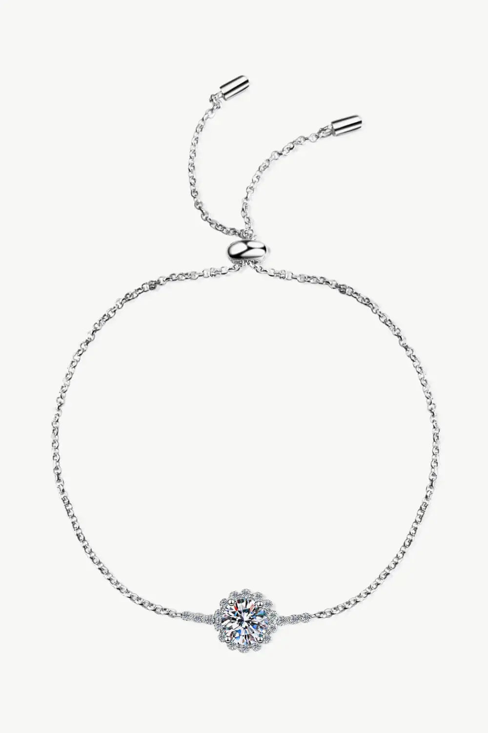 Lovcia 1 Carat Moissanite Chain Bracelet-Bracelets-Silver-One Size-Silver