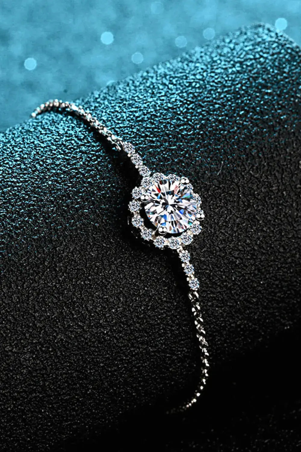 Lovcia 1 Carat Moissanite Chain Bracelet-Bracelets-Silver-One Size-Silver