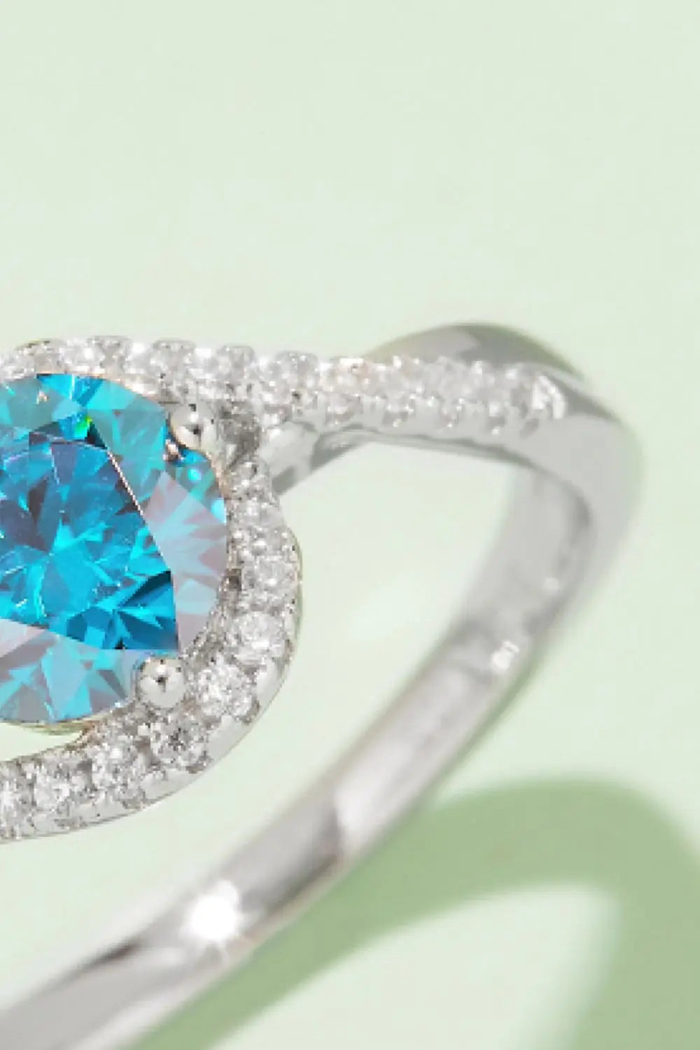Lovcia 1 Carat Moissanite Contrast 925 Sterling Silver Ring-Rings-Sky Blue-4.5-Sky Blue