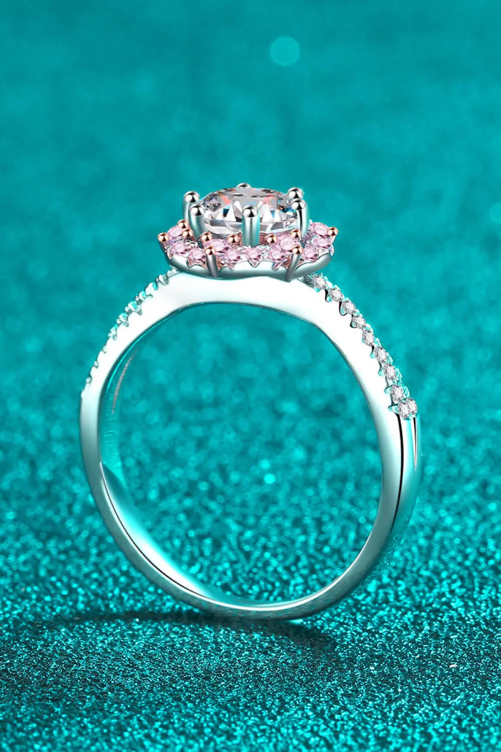 Lovcia 1 Carat Moissanite Flower-Shaped Crisscross Ring-Rings-Silver-5-Silver