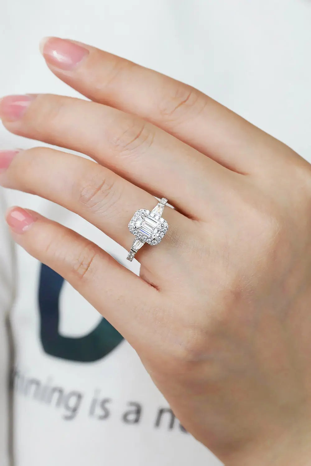 Lovcia 1 Carat Moissanite Geometric 925 Sterling Silver Ring-Rings-Silver-5-Silver