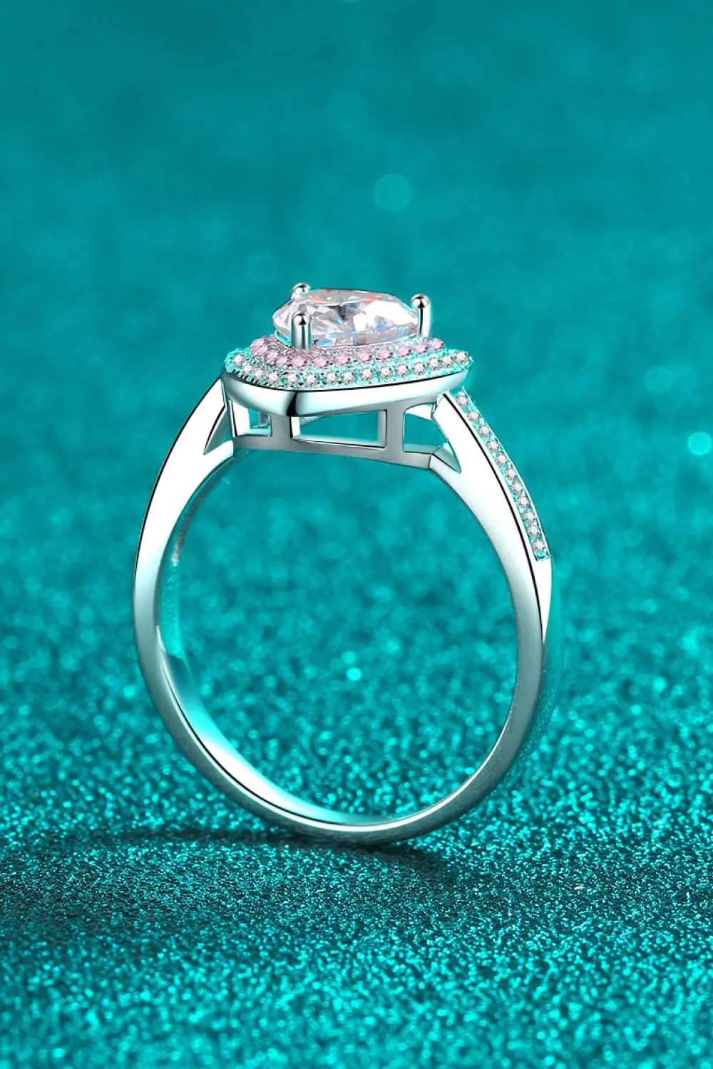Lovcia 1 Carat Moissanite Heart 925 Sterling Silver Ring-Rings-Silver-4-Silver