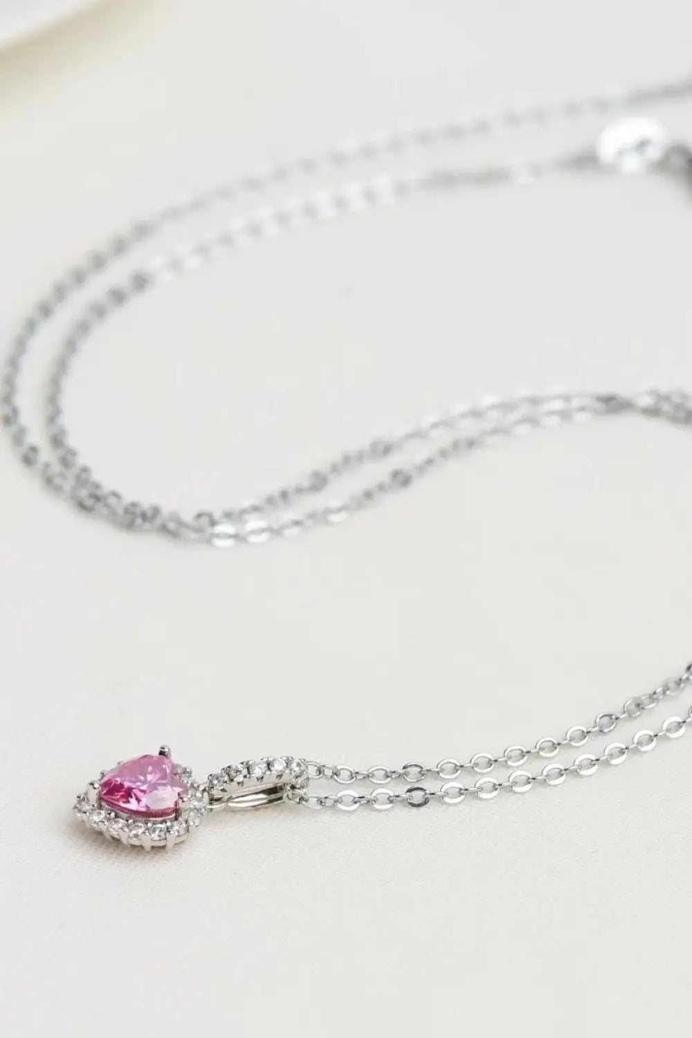 Lovcia 1 Carat Moissanite Heart Pendant Necklace-Necklaces-Heart-One Size-Heart