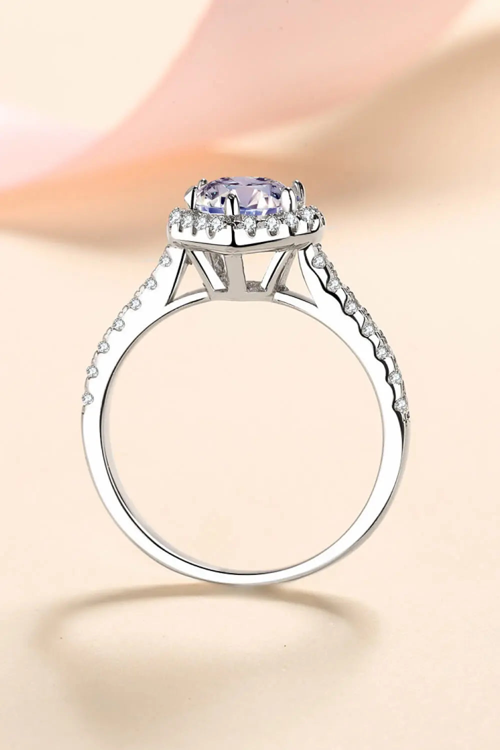 Lovcia 1 Carat Moissanite Heart-Shaped Ring-Rings-Silver-4-Silver