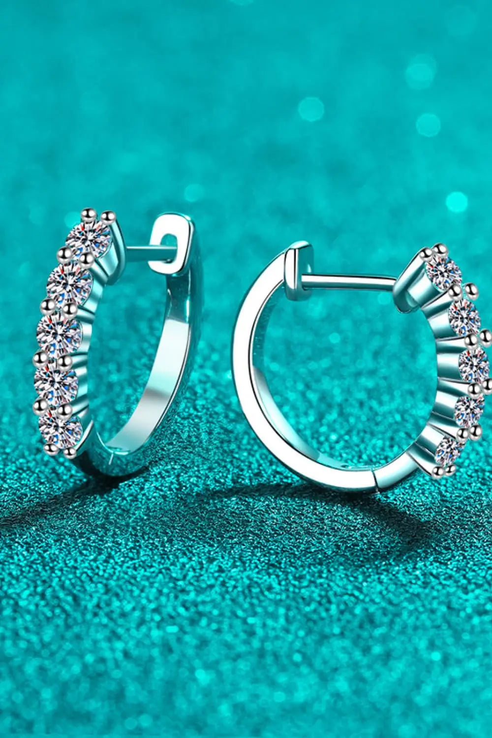 Lovcia 1 Carat Moissanite Hoop Earrings-Earrings-Silver-One Size-Silver