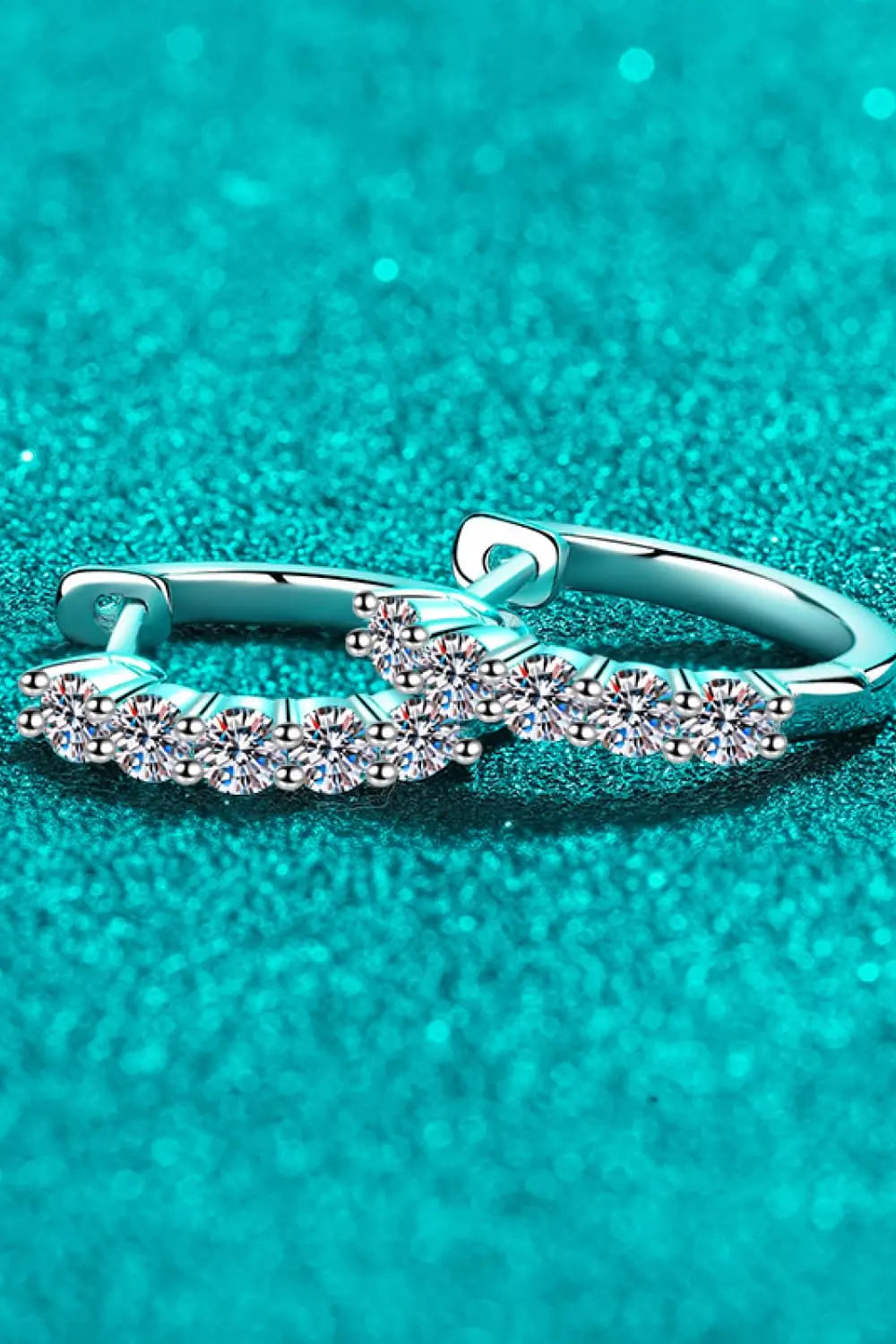 Lovcia 1 Carat Moissanite Hoop Earrings-Earrings-Silver-One Size-Silver