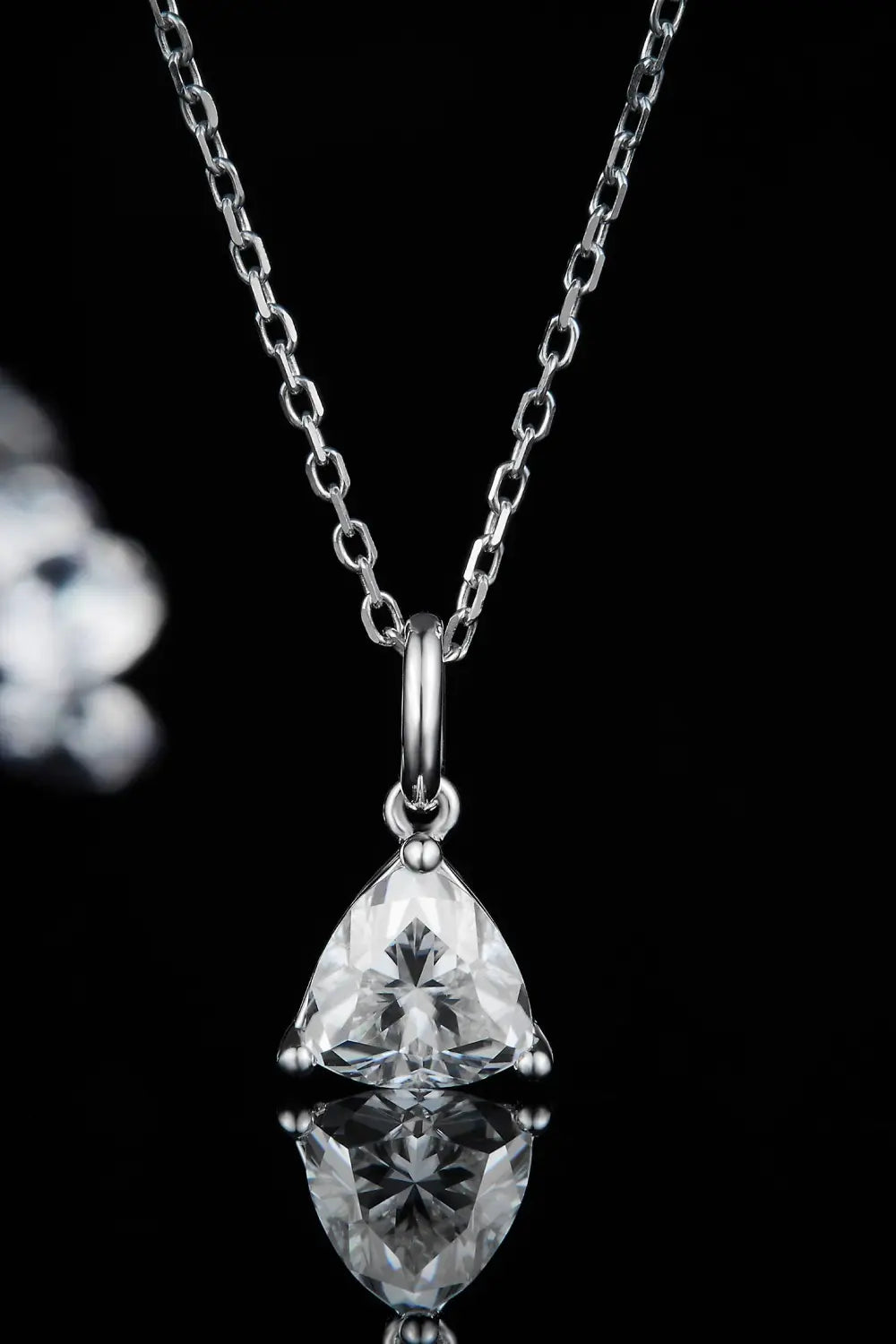 Lovcia 1 Carat Moissanite Pendant 925 Sterling Silver Necklace-Necklaces-Silver-One Size-Silver