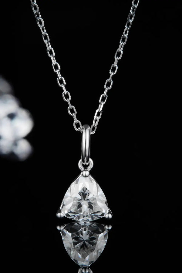 Lovcia 1 Carat Moissanite Pendant 925 Sterling Silver Necklace-Necklaces-Silver-One Size-Silver