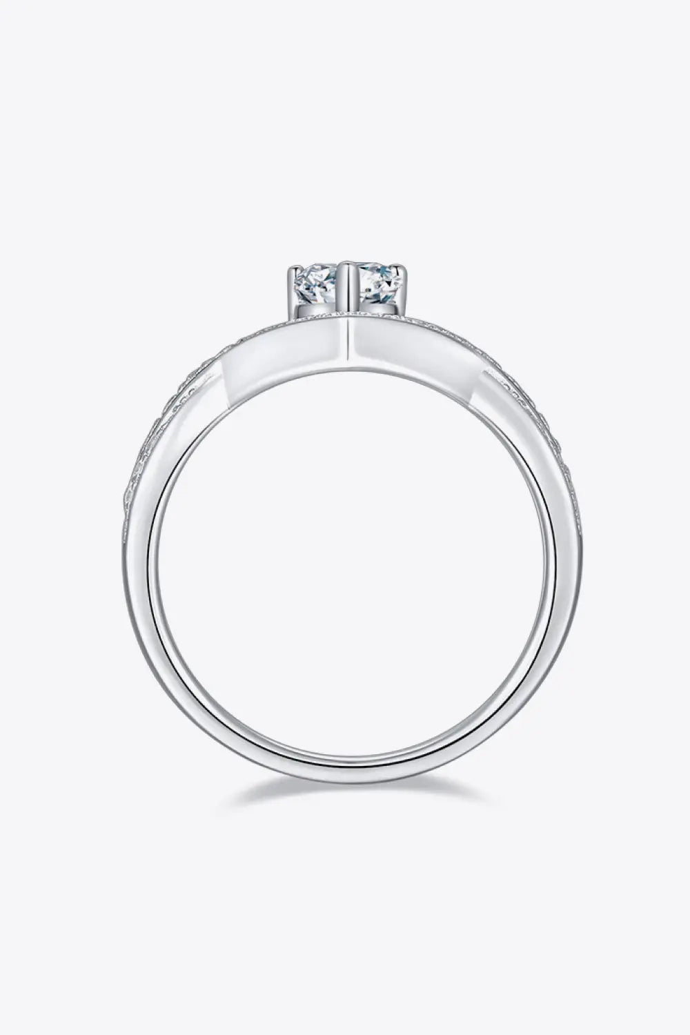 Lovcia 1 Carat Moissanite Teardrop 925 Sterling Silver Ring-Rings-Silver-4.5-Silver