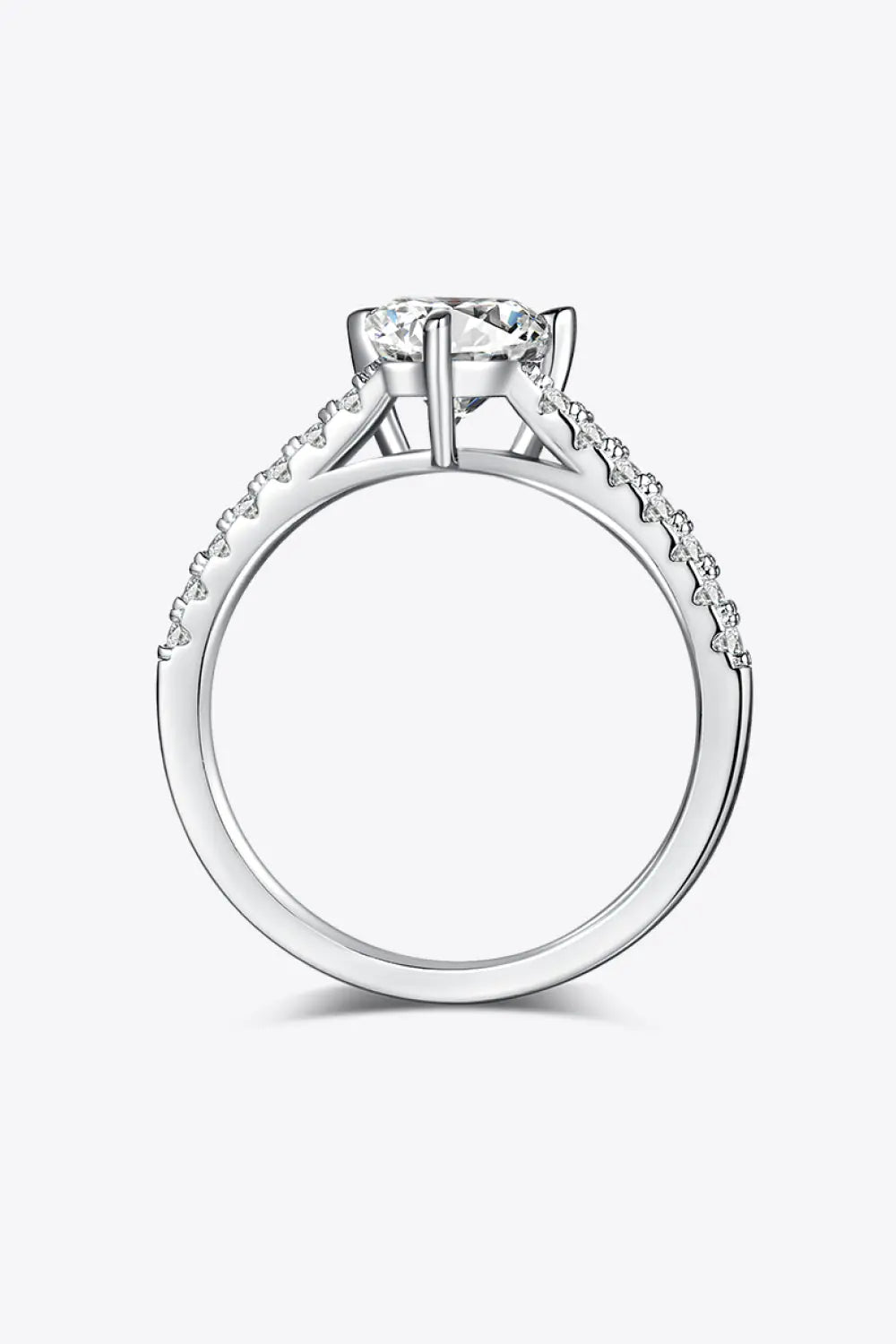 Lovcia 1 Carat Moissanite Triangle 925 Sterling Silver Ring-Rings-Silver-4.5-Silver