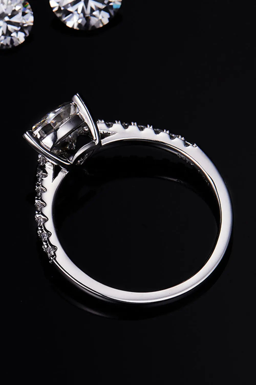 Lovcia 1 Carat Moissanite Triangle 925 Sterling Silver Ring-Rings-Silver-4.5-Silver