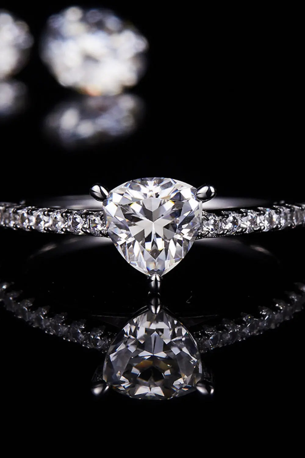 Lovcia 1 Carat Moissanite Triangle 925 Sterling Silver Ring-Rings-Silver-4.5-Silver