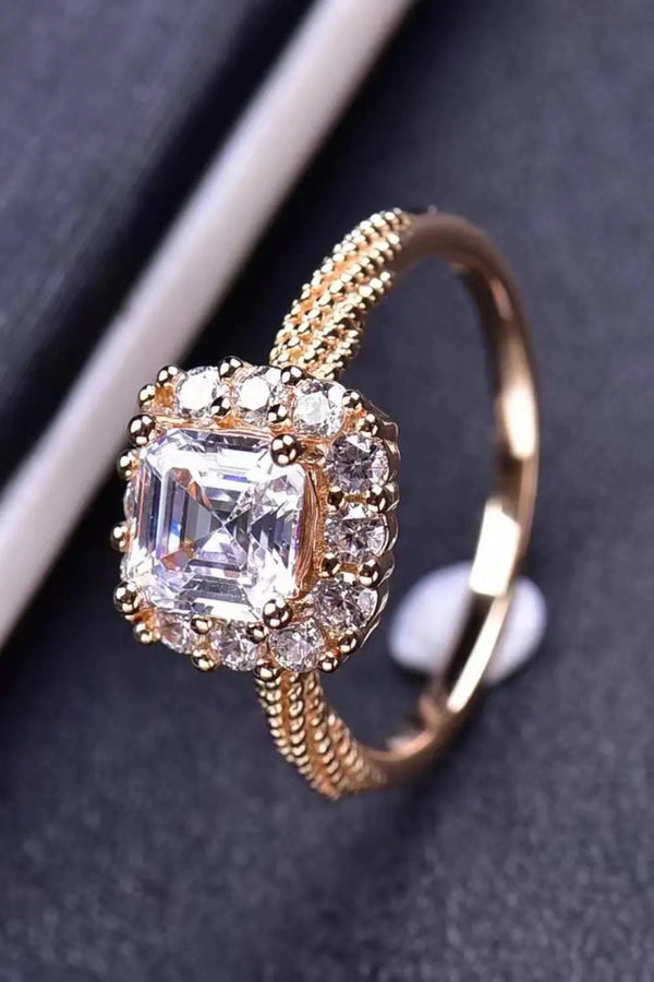 Lovcia 1 Carat Moissanite Twisted Ring-Rings-Gold-5-Gold