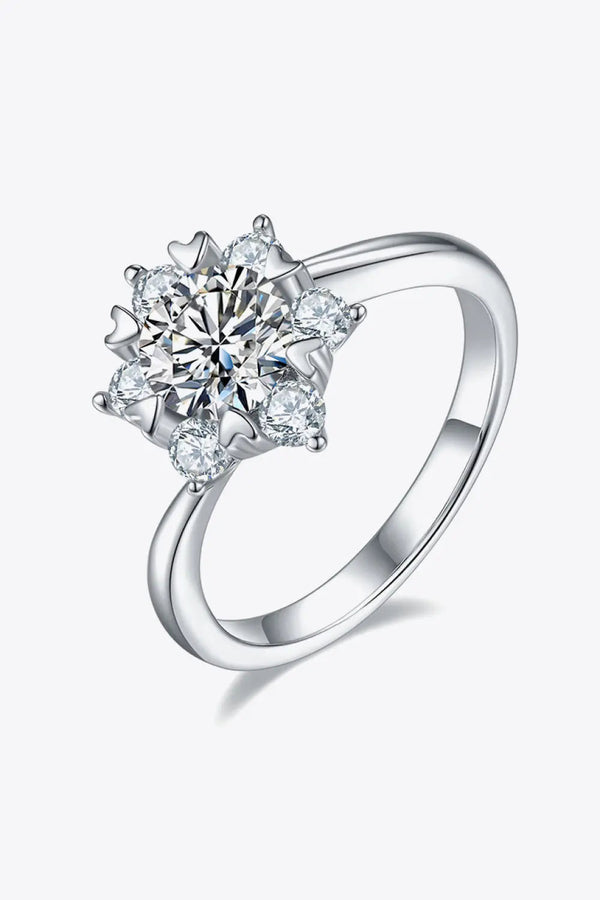 Lovcia 1 Carat Moissanite Zircon Ring-Rings-Silver-4.5-Silver