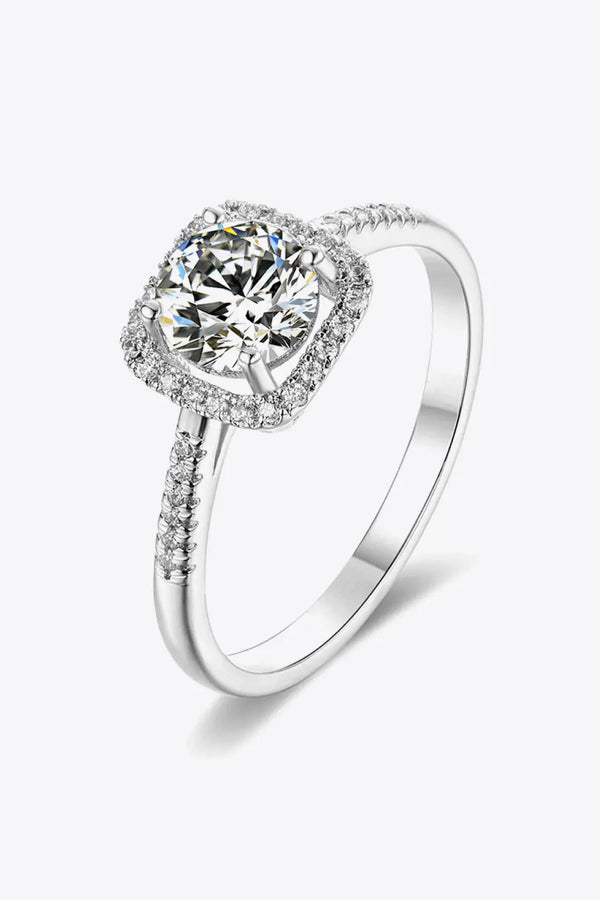 Lovcia 1 Carat Moissanite Zircon Ring-Rings-Silver-4.5-Silver