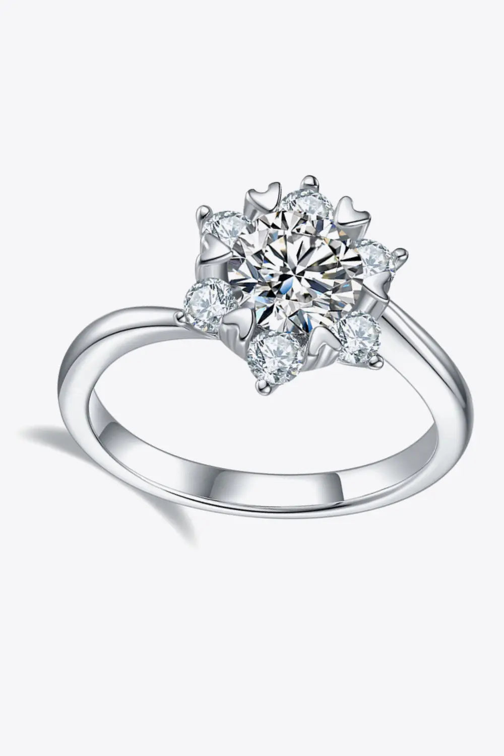 Lovcia 1 Carat Moissanite Zircon Ring-Rings-Silver-4.5-Silver
