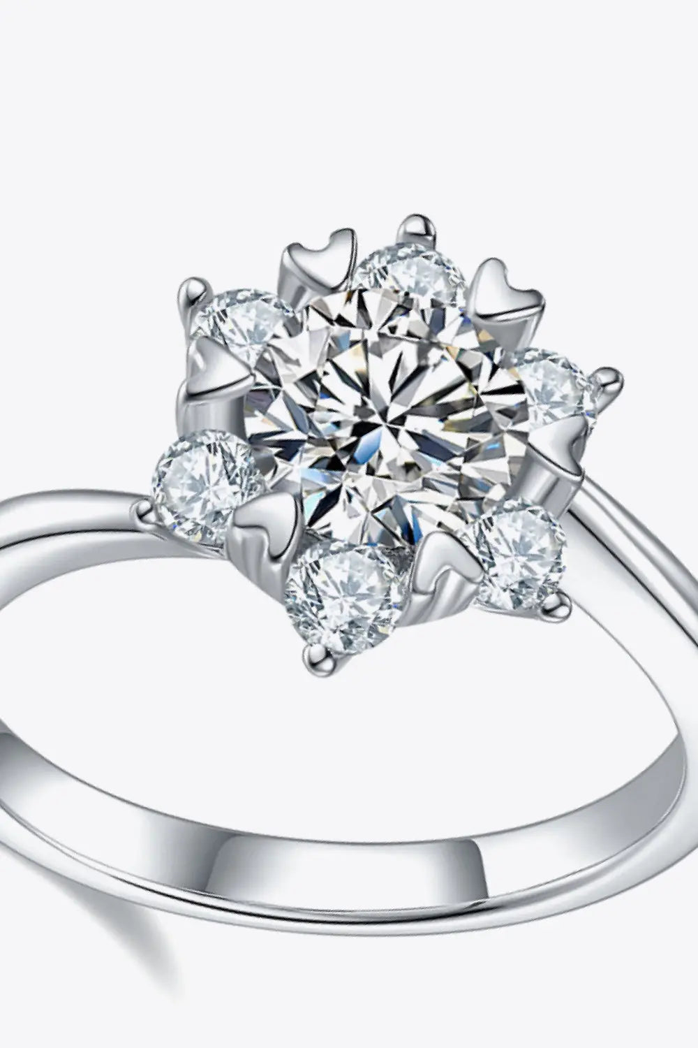 Lovcia 1 Carat Moissanite Zircon Ring-Rings-Silver-4.5-Silver