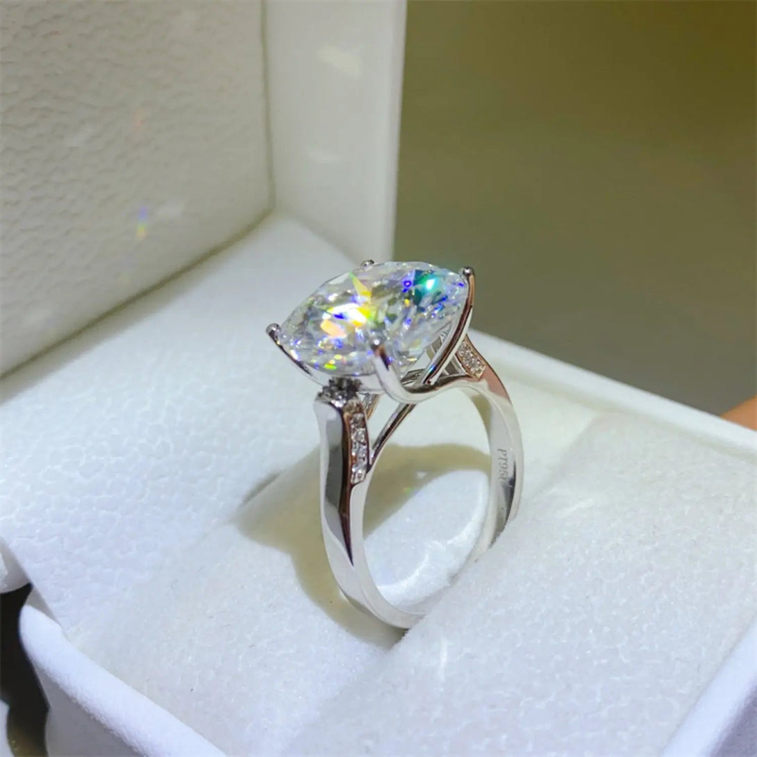 Lovcia 10 Carat Moissanite 925 Sterling Silver Ring-Rings-Silver-6-Silver