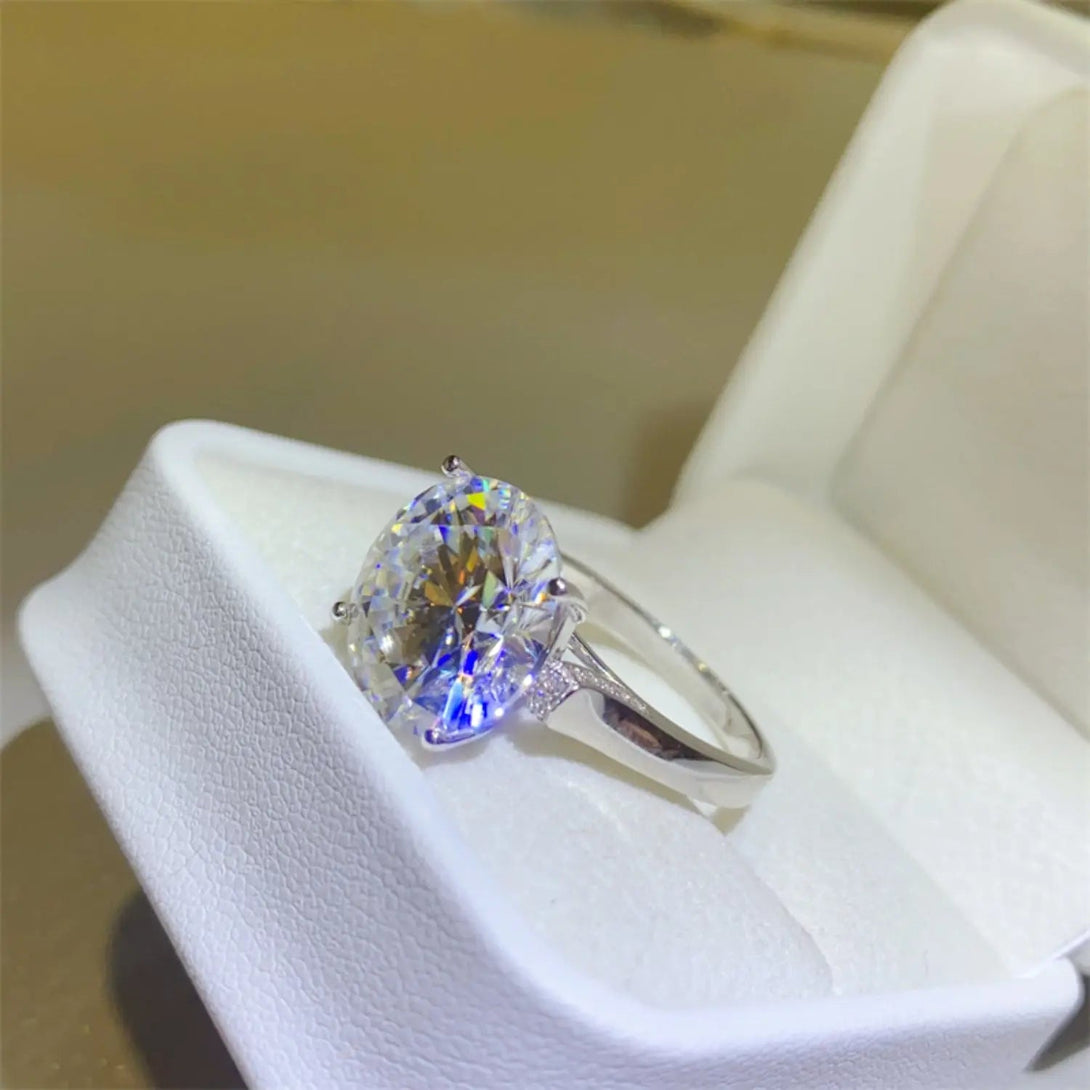 Lovcia 10 Carat Moissanite 925 Sterling Silver Ring-Rings-Silver-6-Silver