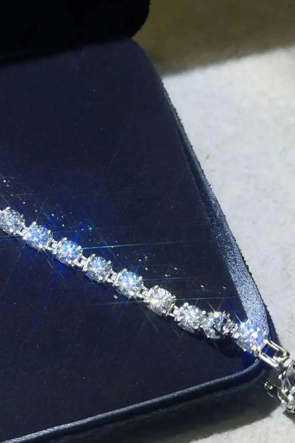 Lovcia 10 Carat Moissanite Platinum-Plated Bracelet-Bracelets-Silver-One Size-Silver