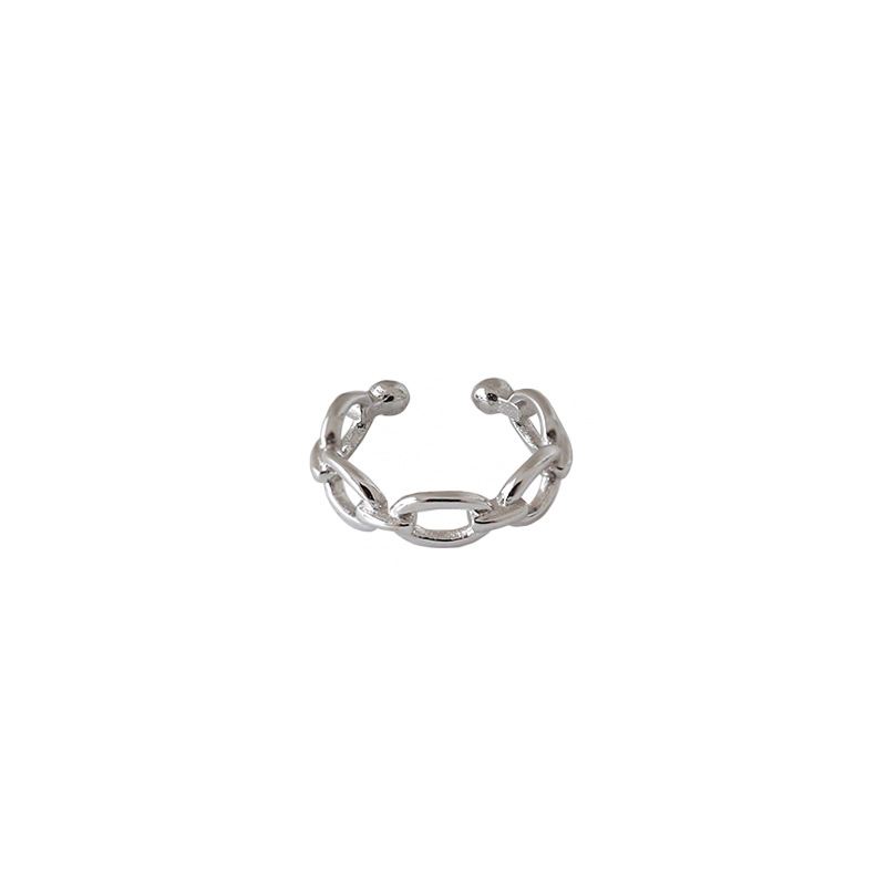 Lovcia 10mm Hollow Chain 925 Silver NonPierced Earring Gold-Earrings-Yellow Gold-